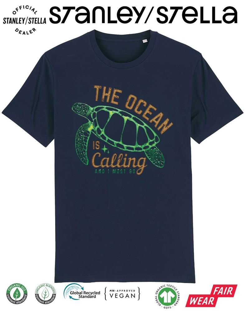 

Mens Scuba Diving T-Shirt TURTLES The Ocean Is Calling Funny Sea Extreme Sports L