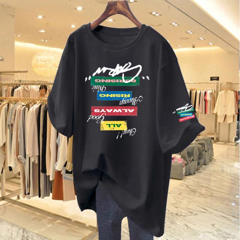 

Женская модная летняя футболка с полурукавами свободного кроя XXXL серый