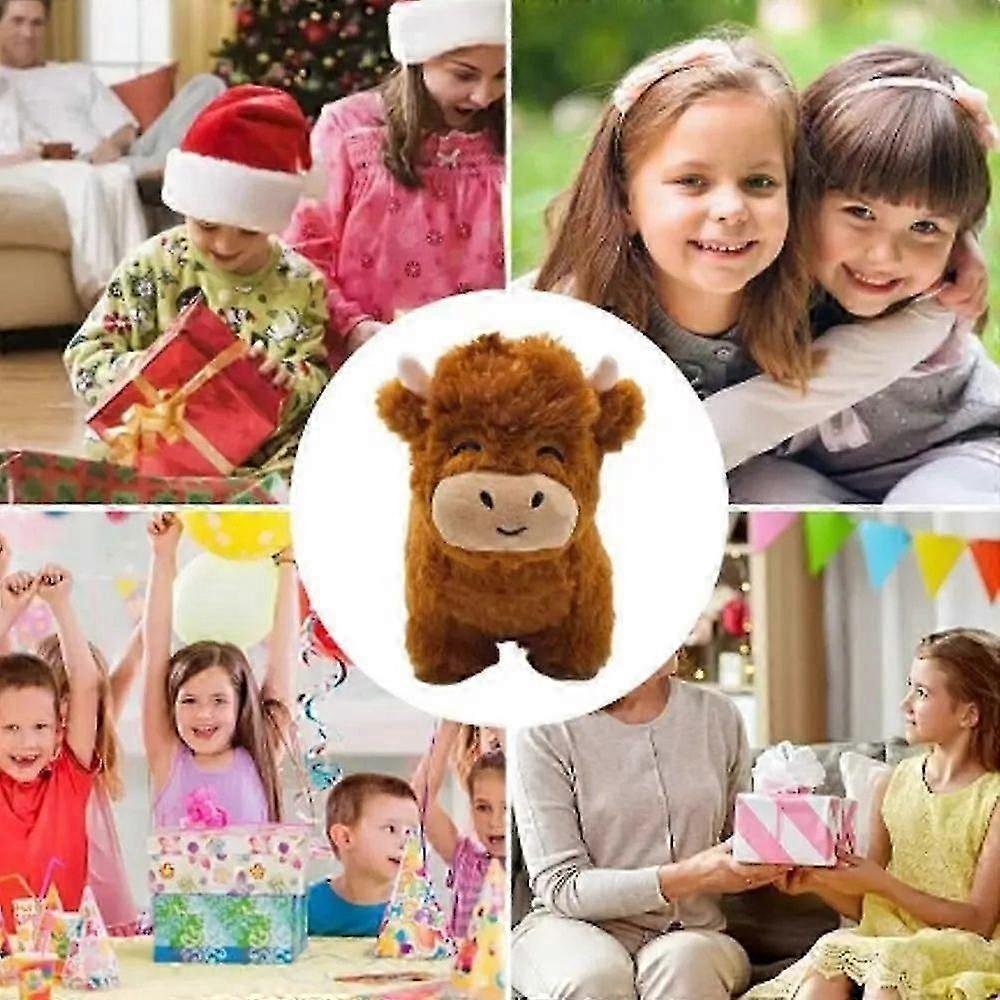 Fluffy Bull Highland Cow Legend Plushie Realistic Highland Cow Stuffed Plush Toy Cute Scottish Cattle Collectible for Kids & Adults