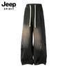 JEEP SPIRIT Men's Loose Straight Wide-Leg Denim Cargo Pants