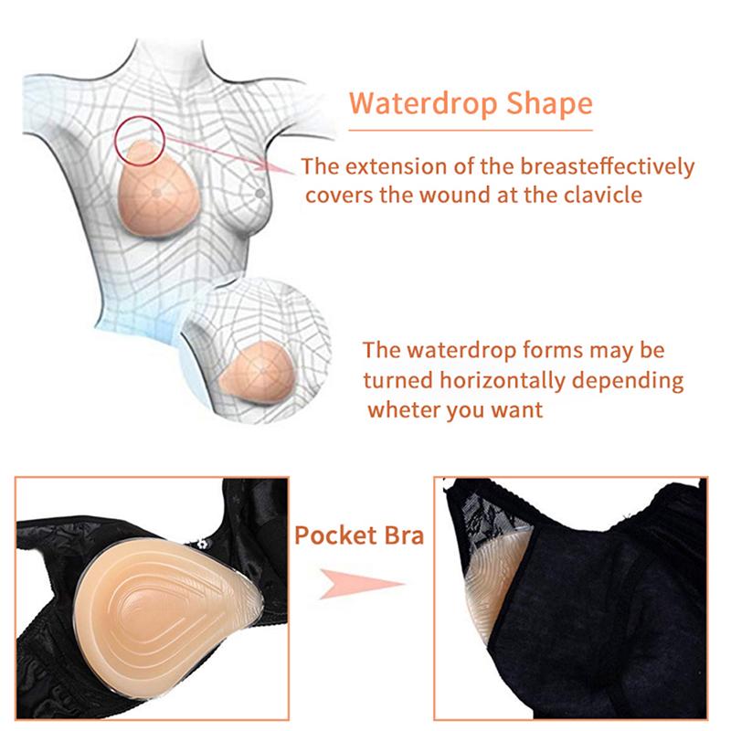 Silicone Breast Form Support Artificial Spiral Silicone Breast Fake False Breast
