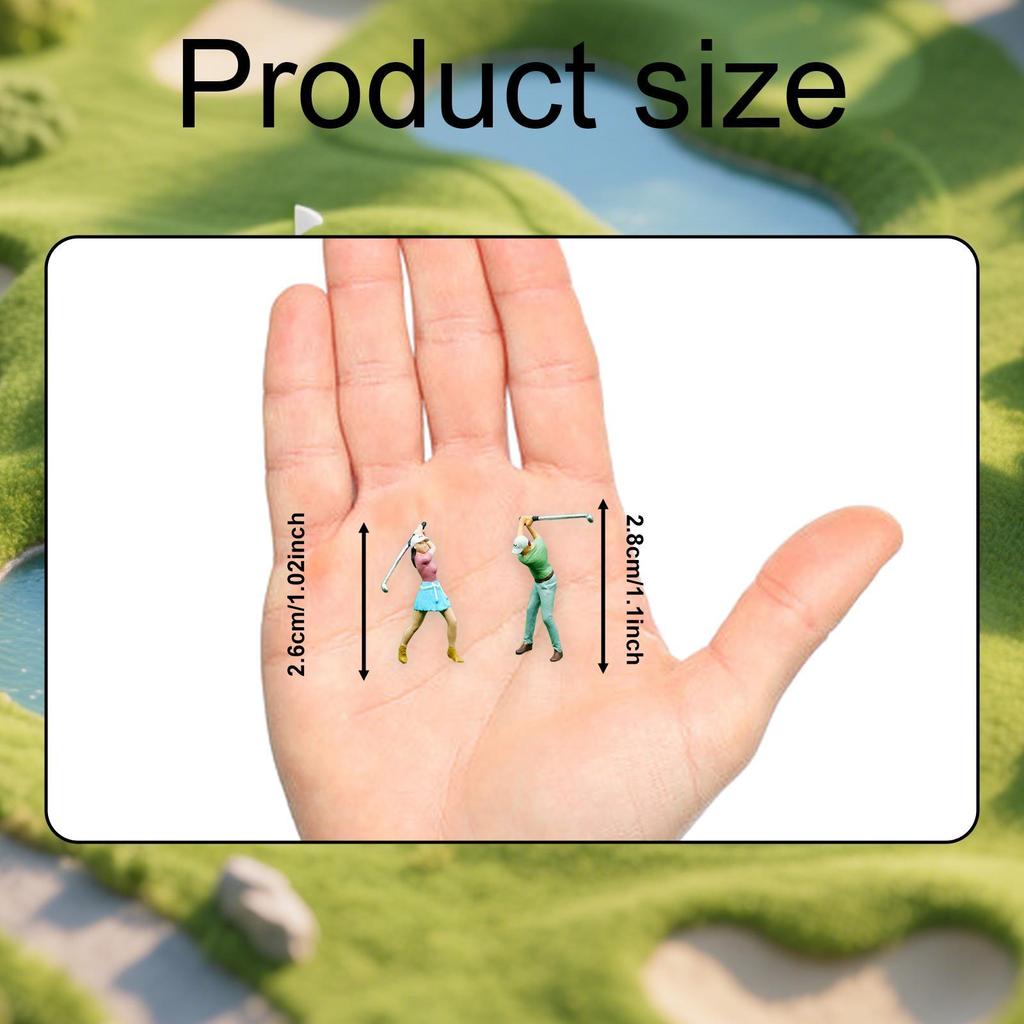 4 Miniature Golf in 1/64 Scale for Outdoor Decor And Model Layouts
