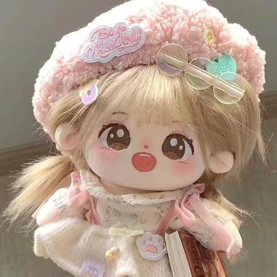 20cm Cotton Doll Sweet Nude Doll Red Plush Dress Up Baby Clothes Plush Toys Girls Cloth Dolls Collection Gift