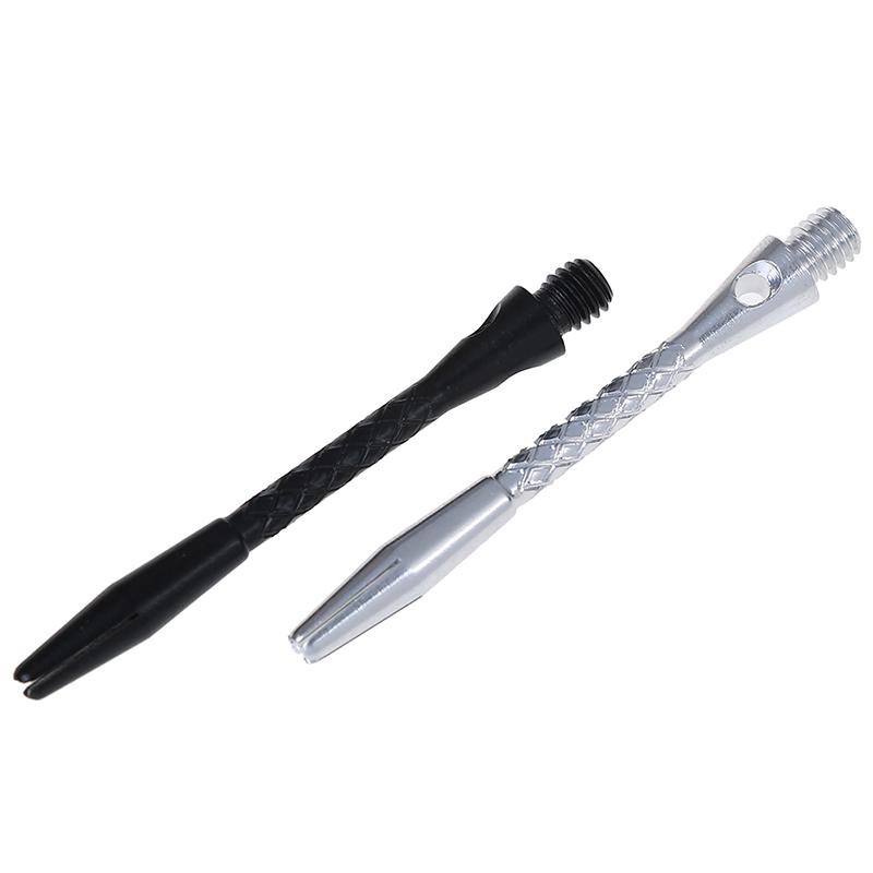 12pcs 5cm Aluminium Alloy Screw Dart Shaft Silver Black Darts Stems Replace Nw