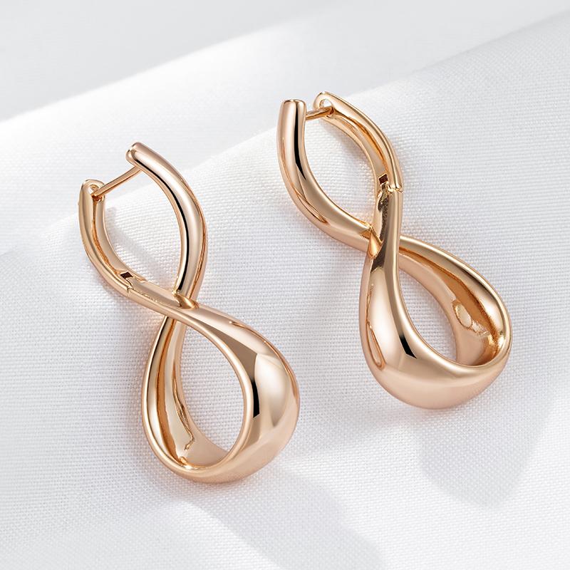 Luxury Retro Water Drop Pendant Women'S Big Earrings  Rose Gold Color Daily Fashion Multipurpose Exquisite Jewelry