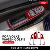 Real Carbon Fiber Interior Trim For Volkswagen VW Golf 8 MK8 2020 2021 2022 2023 Window Lift Switch Button Sticker Accessories