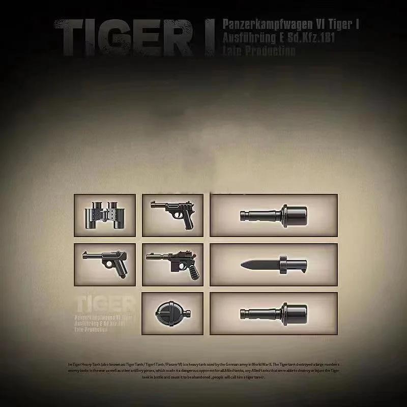 Ww2 Military World War German Tiger I heavy tank Building Blocks Bricks Kid Educational Toys for Children Boy Christmas Gifts