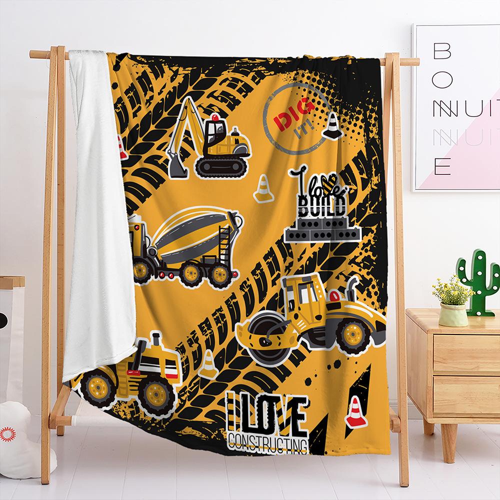 Blanket Flannel Blanket Construction Car Racing Game 3D Digital Printing Blanket Blanket
