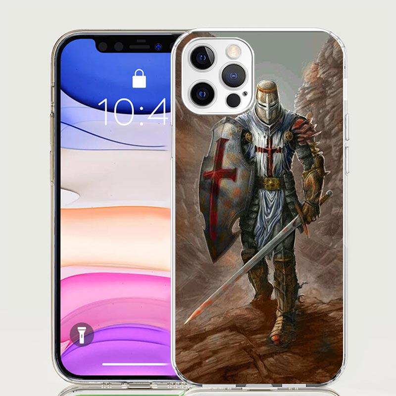 Knights Templar Crusades Phone Case For Apple iPhone 17 Air 16 15 Plus 14 + 13 Mini 12 11 Pro Max 7 8 SE 16Max Soft Shell Cover