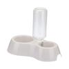 Smooth Surface Large Capacity with Water Pet Bowl Non-slip Double Fountain Round Bowl Pet Dog Food Feeder Pet Supplies