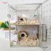 Luxury Transparent Double-Layer Acrylic Hamster Cage Villa