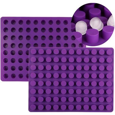Ice Molds Ice Cube Tray 88 Cavities Mini Circular Column Silicone Mold Truffle Candy Chocolate Mould Pastry Fondant Molds Bakeware Tools