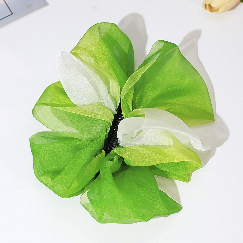 

Lystrfac Satin Patchwork Fabric Banana Clip Hair Clips for Women Girls Back Headdress Horsetail clip Fashion Hair Accessories