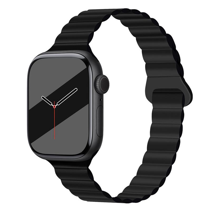Suitable For Apple Watch Applewatch10 Compact Silicone Magnetic Strap Iwatch9876 Generation Se Fine