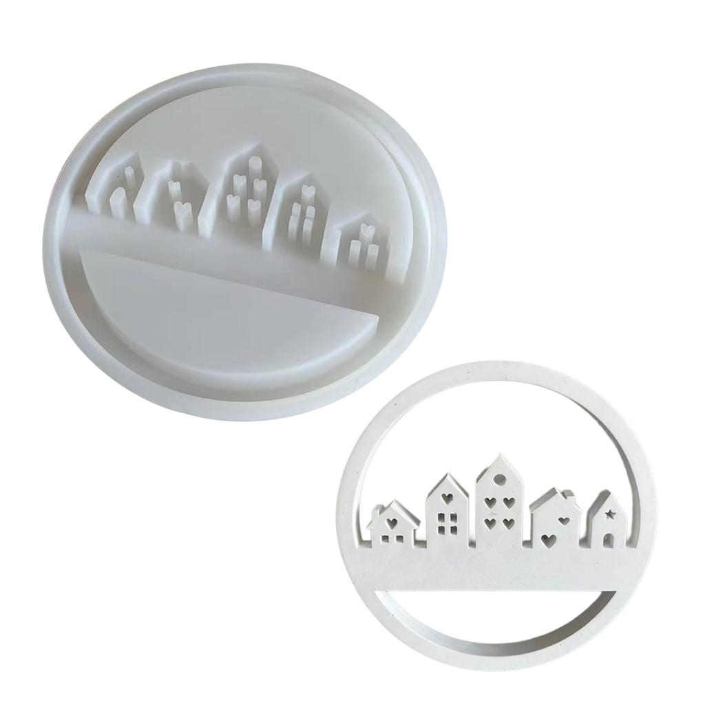 Handmade House Shaped Silicone Mold Eye Catching E House Decorations Silicone Mold Ornament Crafting Resin Mold