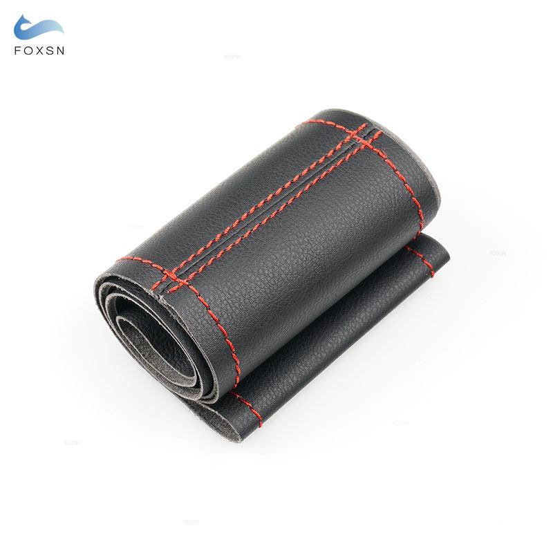 Universal 38cm Hand Sewing Microfiber Leather Car Auto Accessories Interior Steering Wheel Braid Cover With Needle and Thread