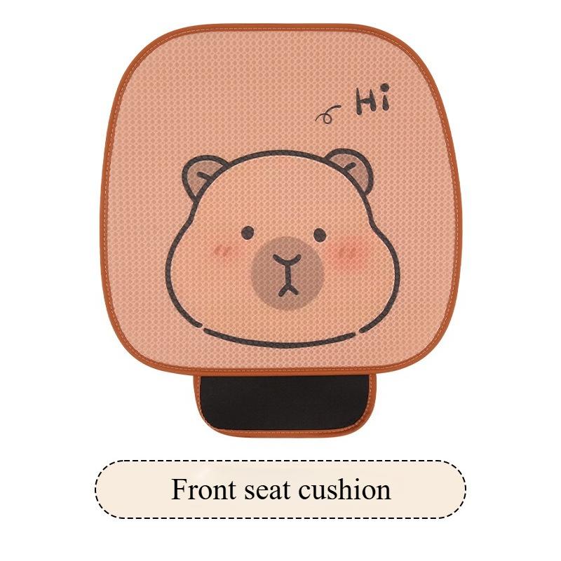 

Cute Capybara Cartoon Hydrochoerus Universal Car Seat Cover Breathable Comfortable Cushion for Vehicle Seat Protection