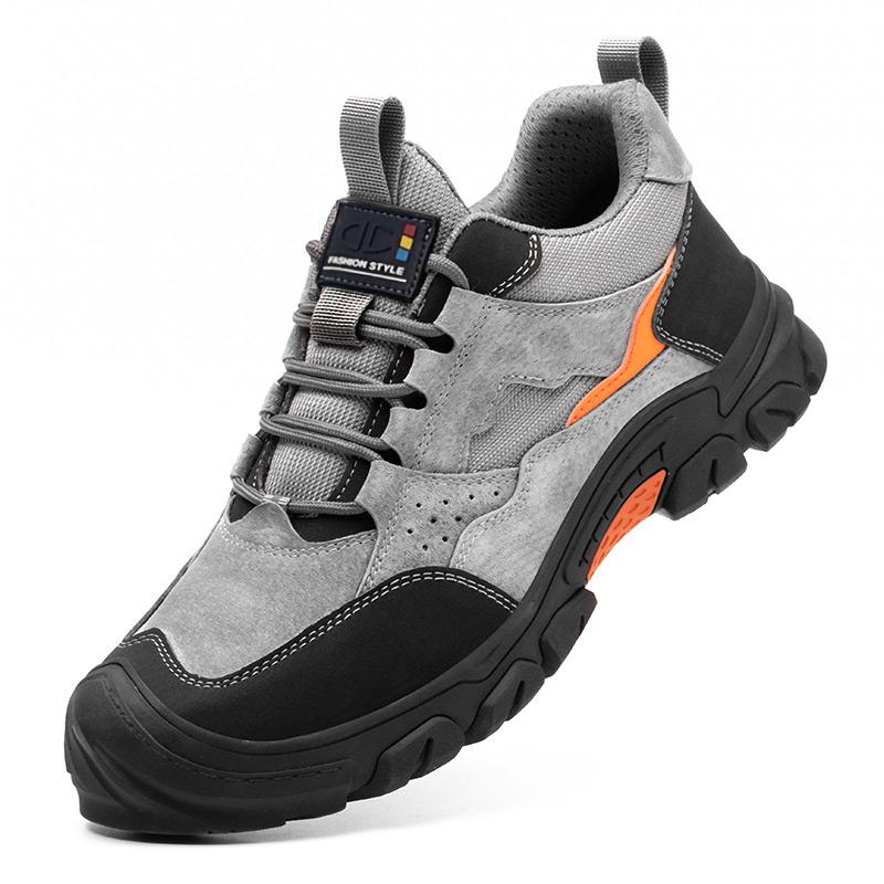 Steel Toe Anti-puncture Work Shoes Men Reinforced Sole Abrasion Resistant Safety Shoes Anti-smash Construction Working Boots