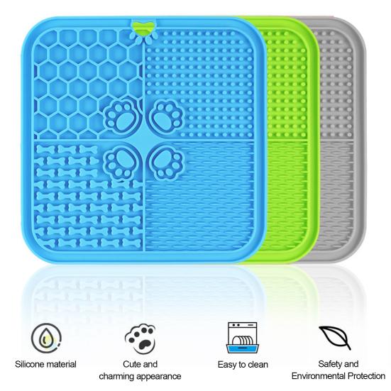 Dog Lick Mat with Suction Cup Interactive Pet Feeding Mat for Slow Feeding Anxiety Relief Pet Licking Pad for Large Small Dogs Cats