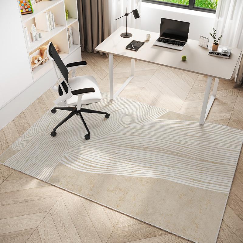 VIKAMA Modern Minimalist Study Room Carpet, Non-slip Bedroom Dressing Table Mat, Office Gaming Chair Mat, Home Decoration