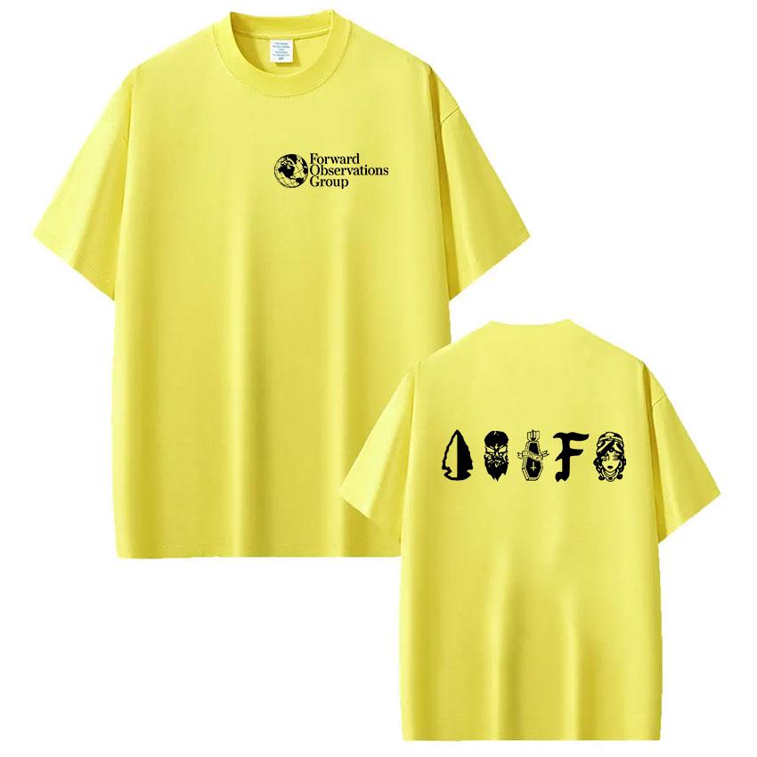 Forward Observations Group Skeleton Tshirts Unisex Women Clothing Fashion Punk Gothic T Shirts Oversized Casual Tees Streetwear