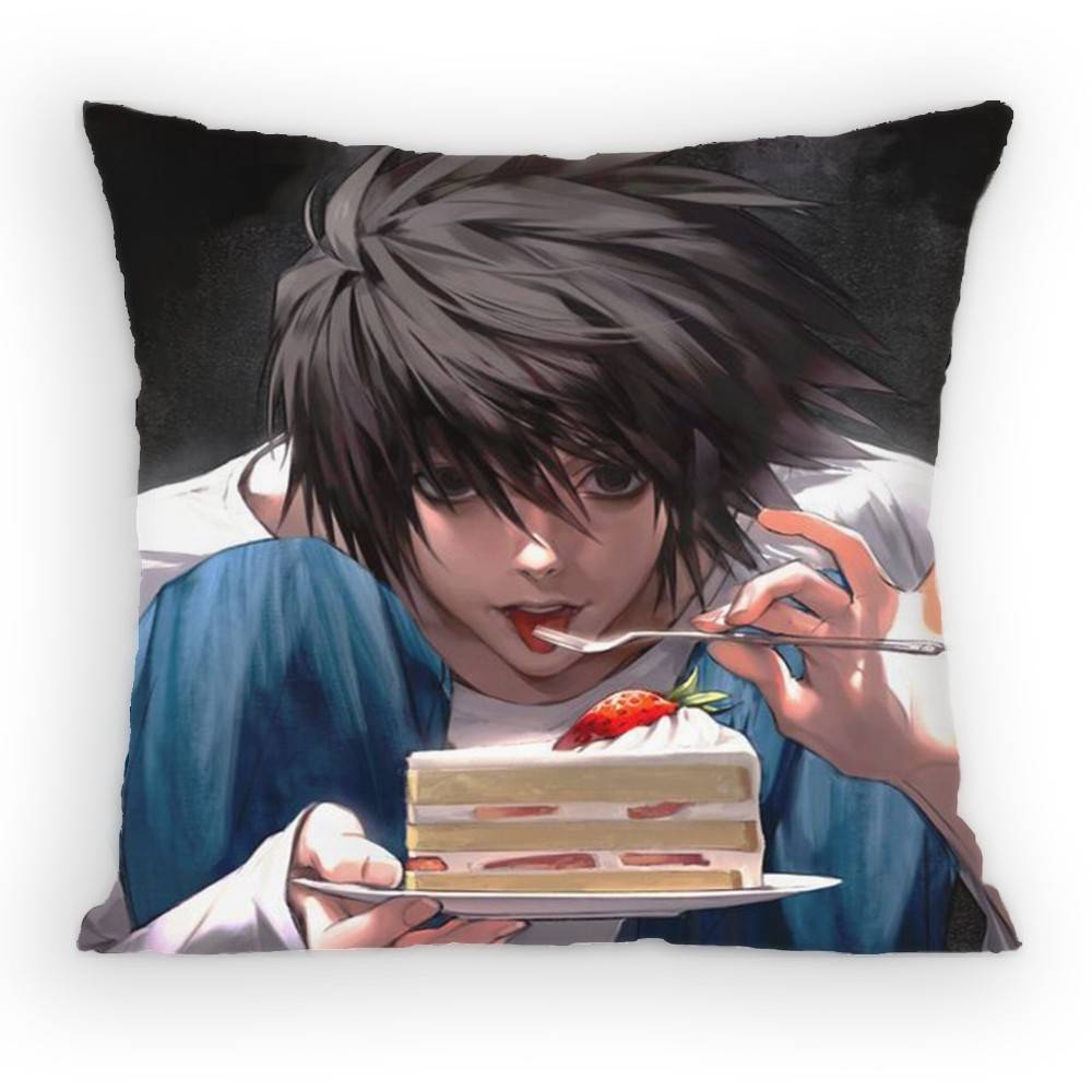Anime Death Note L Pillow Case Sofa Living Room Bedroom Headboard Backrest Cushion Square Cushion Nap Time
