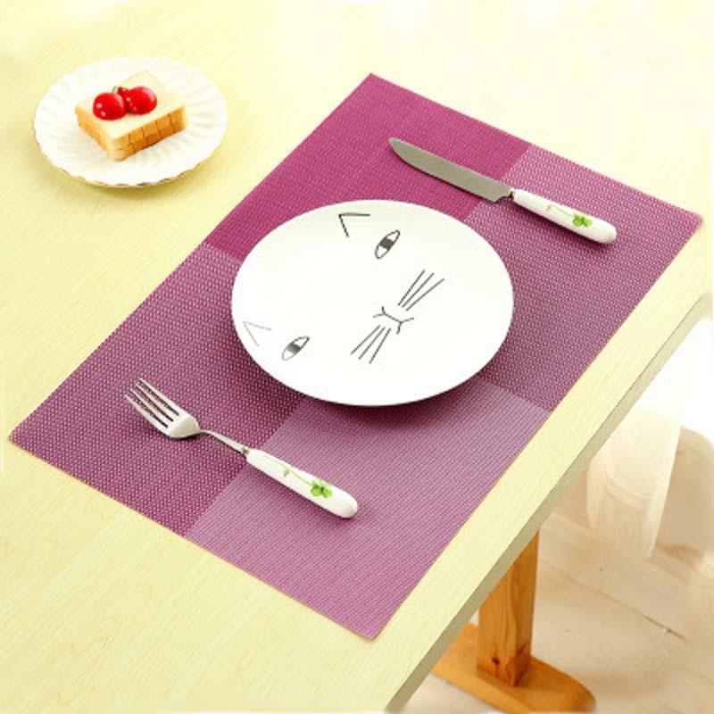 Place Mat PVC Placemats for Dining Table Mat Non-slip Placemat Set In Kitchen Accessories Cup Coaster Wine Pad Kitchen Tool