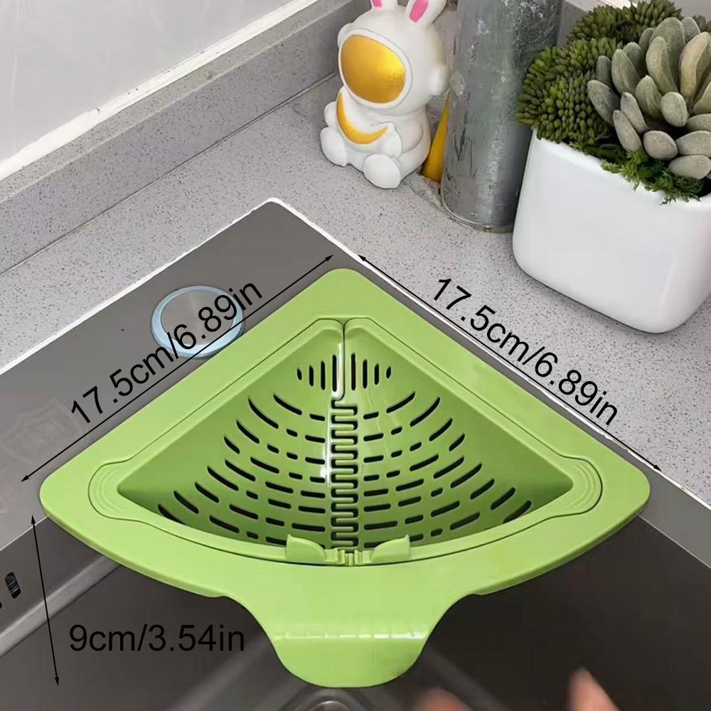 Magnetic Sink Drain Basket Triangle Vegetable and Fruit Drainage Basket Food Waste Filter Collector Kitchen Storage Organizer
