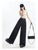 Women's Blue Wide-Leg Loose Fit Jeans - 2024 Summer Casual Floor-Length Pants
