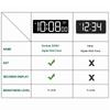 Soobest LED Digital Wall Clock with Seconds, Electric Clock Plug-in, Automatic DST Dimming, Large LED Display, 10-inch (White)