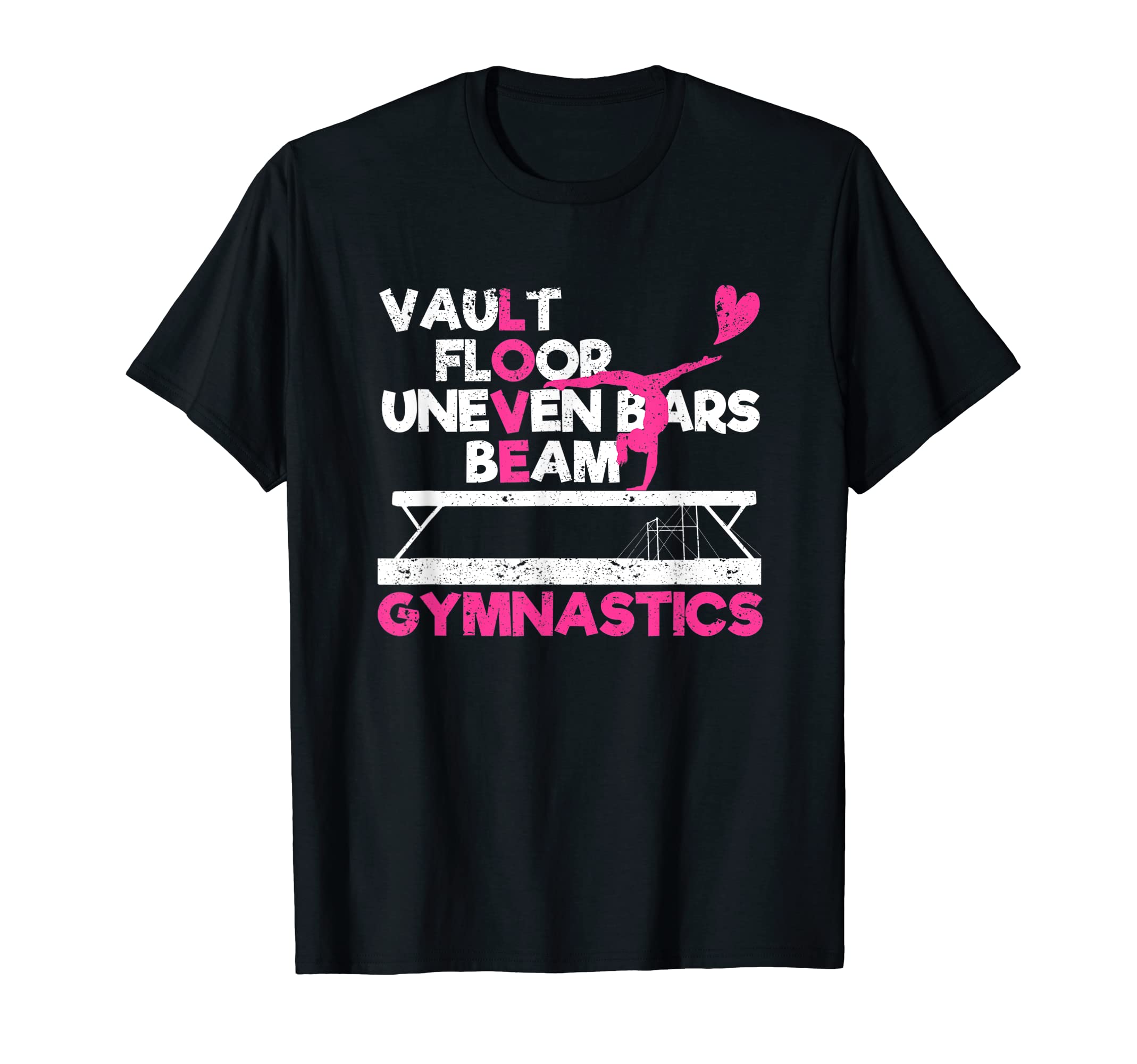 

Футболка для спортивной гимнастики Funny Gymnast Lover Vault, Unequive Bars, Bream чёрный