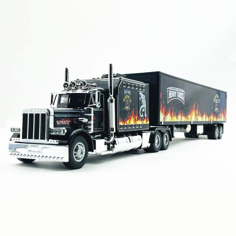 1:24 Peterbilt 389 Alloy Semi-Truck Model with Pull-back, Sound, and Light Features
