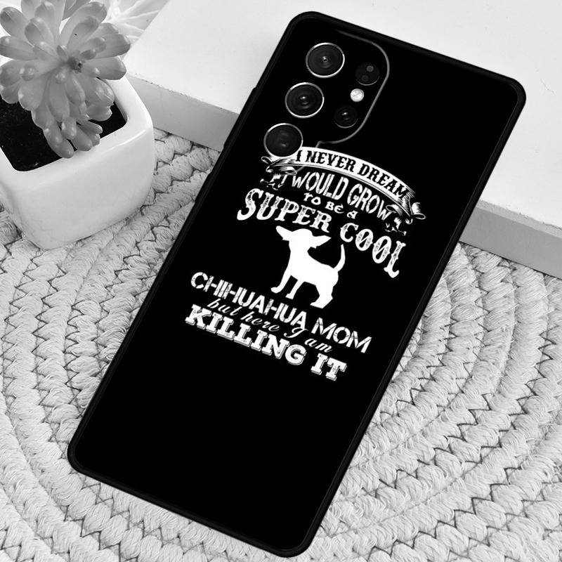 Cute Chihuahua Dog Mom Phone Case for Samsung Galaxy Note 10 Pro S26 Ultra S23 S24 FE S25 S21 S22 PLUS Shockproof Cove