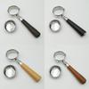 Three Ear 58mm Bottomless Portafilter Solid Wood Handle for Espresso Machines Accessories Commercial Coffee Equipment