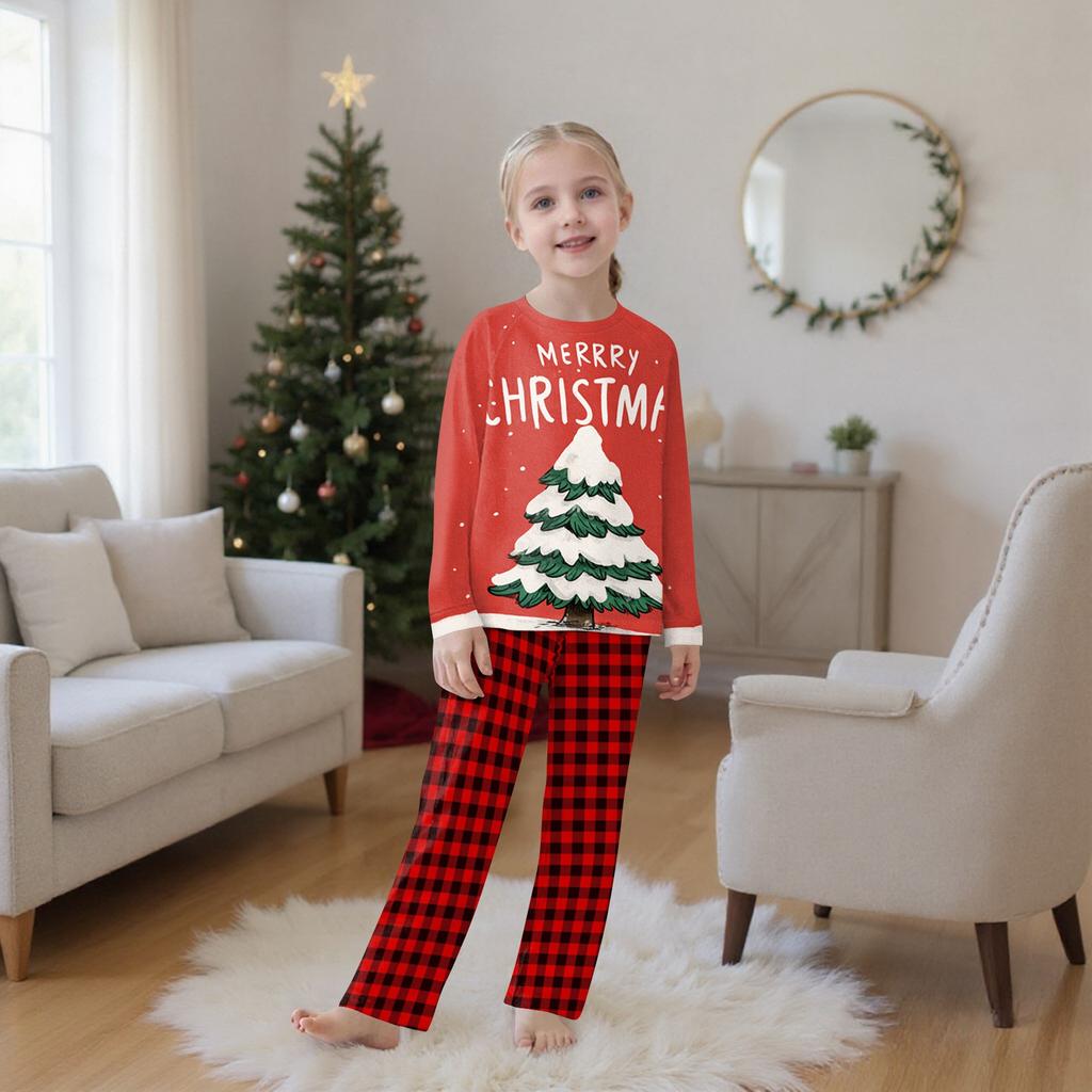 Passende Familiensets mit Weihnachtsmotiven, Langarmshirts und Hosen