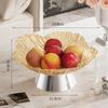 Elegant Crystal Petal Footed Fruit Bowl for Living Room