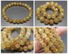 [Sekimachi] Popular Natural Gold Rutilated Quartz Bracelet with Many Needles, 7.5mm, Approx. 165mm, Unisex, Good Fortune, Power Stone