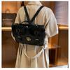 Niche portable high-end backpack retro new simple and versatile small square bag fashion messenger bag