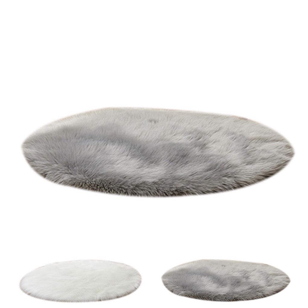 Fluffy Plain Sheepskin Rug Soft Faux Fur Shaggy Area Rugs Thick Wool Carpet