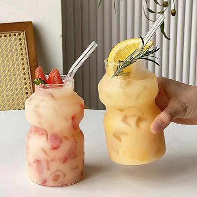 1/2 szt. 350 ml szklanych kubków do kawy, szklanych kubków do mleka, odpornych na ciepło szklanek do picia, śniadaniowego kubka do wody, dużej pojemności, kubka