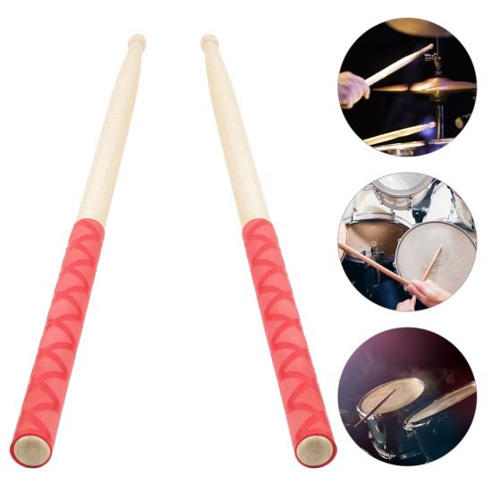 1 Paar Drumstick-Überzüge Mattierte Oberfläche Starke Hitzeschrumpfung Kratzfest Rutschfest X-Textur-Muster