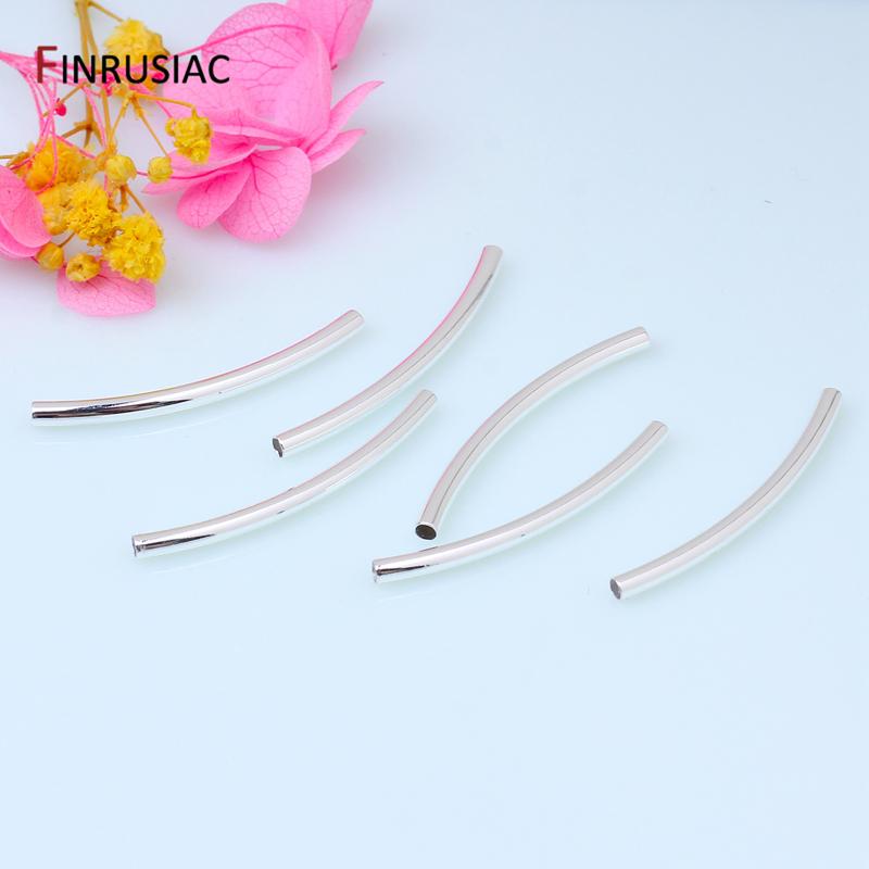 

14k Gold Plated Brass 35mm Long Curved Tube Beads Accessories For Jewelry Making Accessories Supplies Findings Wholesale 10 Pcs