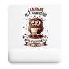 Mousepad - PLANETEE - The Owl Mom Grain - 22 X 18 Cm - Polyester/Rubber - 3 Mm