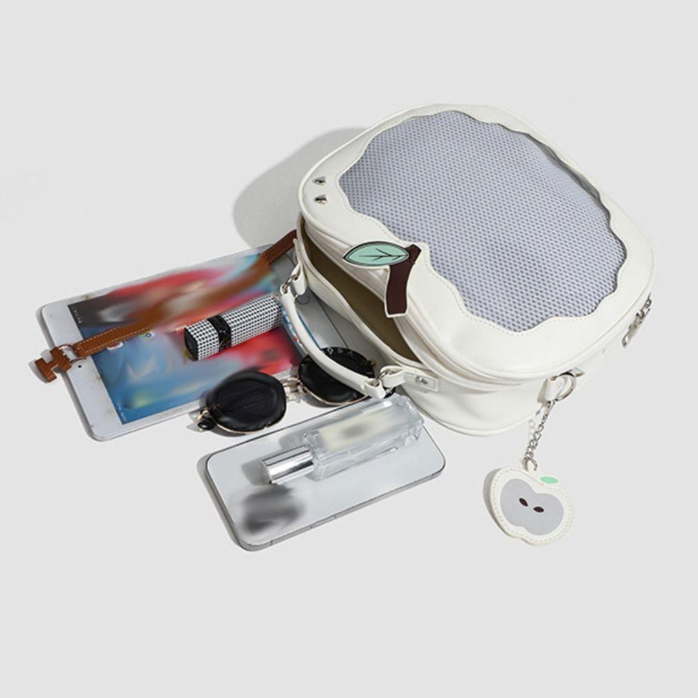 Cotton Doll Bag Kawaii Fruit Itabag PU Fashion Backpacks Multifunction Transparent Pocket  Outdoor