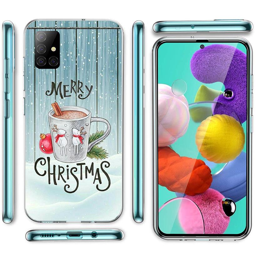 Winter Coffee Christmas Phone Case For Samsung Galaxy A52 A32 A22 A12 A02S A50S A30S A51 A31 AA71 Note 20 Ultra 10 S10 Plus Gala