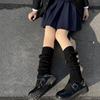 Knitted Thigh Socks Solid Color Winter Warm Socks Lolita Leg Warmer  For Women