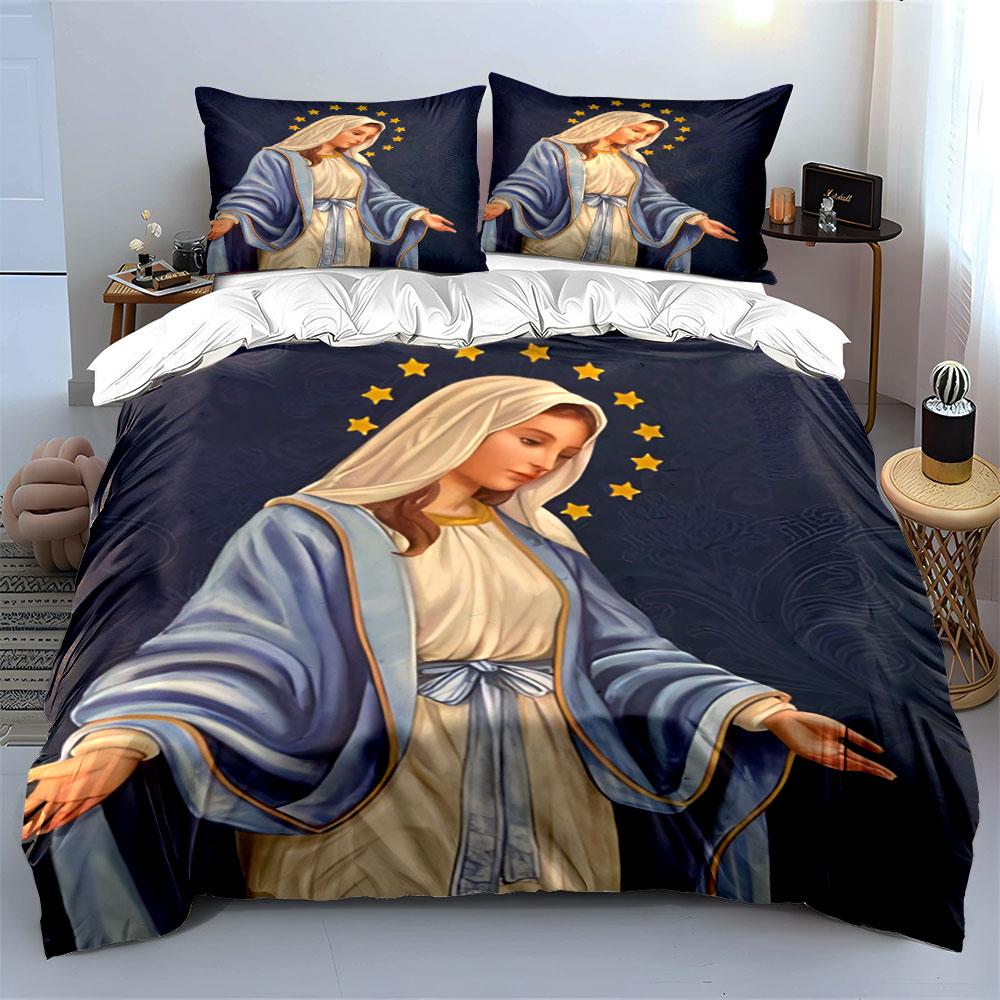 Religious Figure with Stars. Bedding Sets Duvet Cover Sets Duvet Covers Pillowcases(1 * Duvet Cover 2 * Pillowcases Without Duvet Insert)