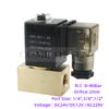 Válvula Solenoide de Alta Pressão de Água e Ar 80bar 2 Vias 1/4 3/8 1/2 BSP 12V 24V CC AC220V Normalmente Fechada Ação Direta Válvula de Latão