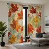 2 bucăți de frunze de arțar roșu de toamnă HD, perdea decorativă, perdea galbenă cu imprimeu digital, decorațiune stil decorațiune casă l