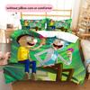 Rick and Morty Pattern Bedding Quilt Set  Home Decoration  Gift (1 * duvet cover + 2 * pillowcase  without core)